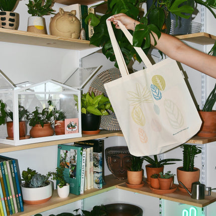 Pastel Leaves Tote Bag